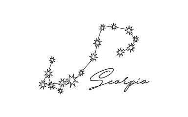 vector illustration of a constellation zodiac 