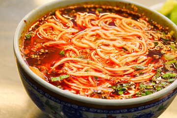 Chinese Lanzhou beef noodles, Hand-Pulled Noodle
