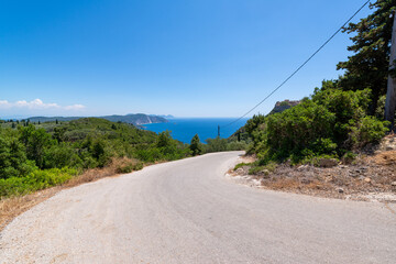 Fototapeta na wymiar The Plaiokastritsa coastline in Korfu, Greece.