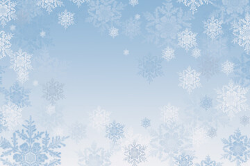 soft blue abstract winter snowflake background