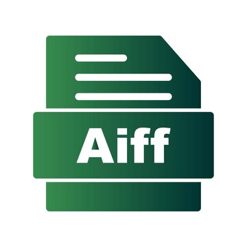 Aiff Glyph Gradient Vector Icon Design