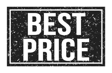 BEST PRICE, words on black rectangle stamp sign