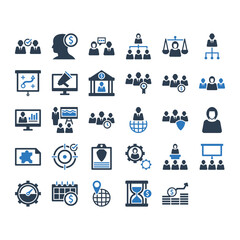 Business And Management icon set	
