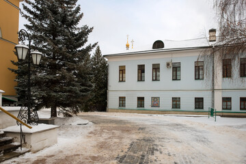 Danilov stavropegic monastery on a winter day in Moscow