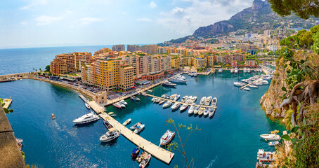 Panorama auf Fontvieille – ein Staadtteil des Fürstentum Monaco.