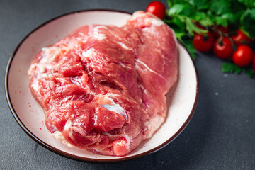 pork meat shoulder or hip fresh food belly pork healthy meal food snack on the table copy space food background rustic top view keto or paleo diet