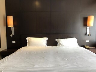 bed in room Suite bed in luxury room in hotel