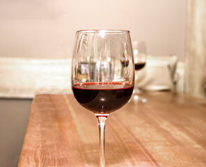 Glass with wine