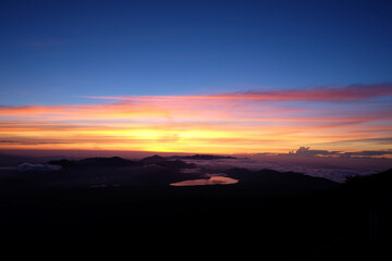 sunset over the river