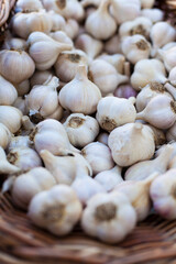 Fresh Garlic in a close-up shot.