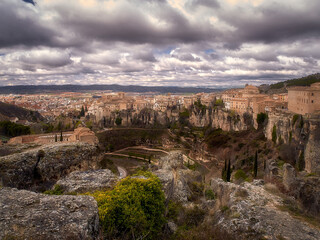 Panoramic of the historic town of Cuenca. Spain.
