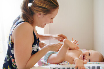 Making diaper changing a fun experience