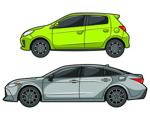 various cars vector