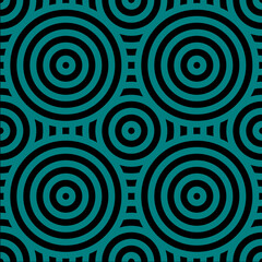Fototapeta na wymiar seamless pattern with dark green circles