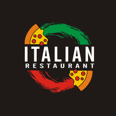 italian restaurant logo vector illustration