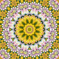 3d effect - abstract floral fractal graphic 