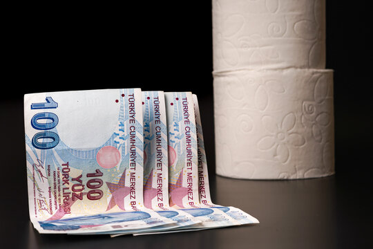 Toilet paper and cost. Turkish lira