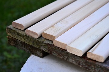 stack of wooden sticks