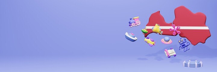 3d rendering of children's games for promotional templates and covers in Latvia