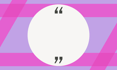 purple background and related italic squares and quotes inside circle