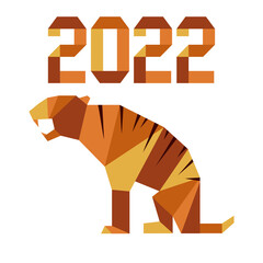 New Year Tiger Symbol 2022 Chinese Zodiac Origami