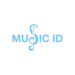music id letter and shape business logo design