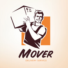 Mover, postal and delivery service logo template - 475531132
