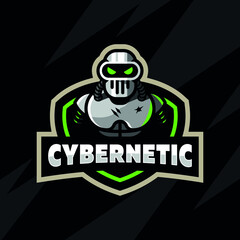 Modern sport/cybersport logo emblem Cybernetic 