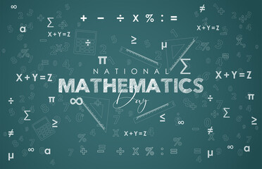 National Mathematics Day Vector illustration .December 22.