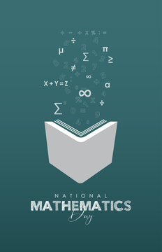 National Mathematics Day Vector illustration .December 22.