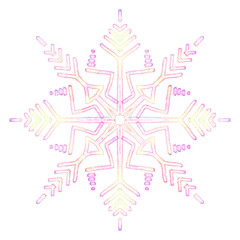 Snowflake color hand drawing graphics