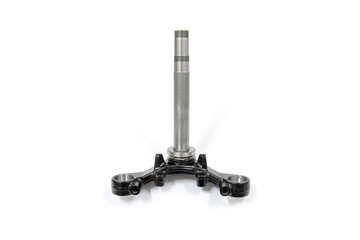 Naklejka premium Motorcycle steering stem set on white background, Isolated, Motorcycle maintenance service.