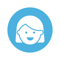 Female face Vector icon which is suitable for commercial work and easily modify or edit it

