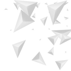 Gray Crystal Background White Vector. Element Blank Backdrop. Greyscale Render Template. Triangular Clean. Grizzly Triangle Texture.