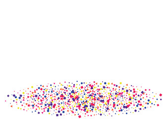 Yellow Confetti Group Background. Pattern Square Illustration. Red Jubilee Round Isolated. Green Fiesta Circle.