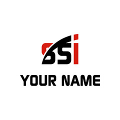 ssi letter icon shape logo design