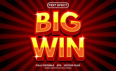 editable text effect big win theme