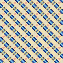 Checkered background decorated with hearts. Background for albums, scrapbooking, art objects, crafts, fabrics, advertising, blogging. Harmonious interweaving of multicolored stripes
