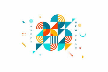 2022 New Year Geometric Graphic Pattern