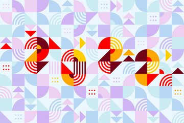 2022 New Year Geometric Graphic Pattern