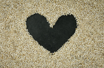 Wheat grains background/texture seen from above.