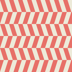 Abstract Horizontal Zigzag Retro Pattern in Beige, and Red Colors. Background for Cards, Textiles, Wrapping Paper