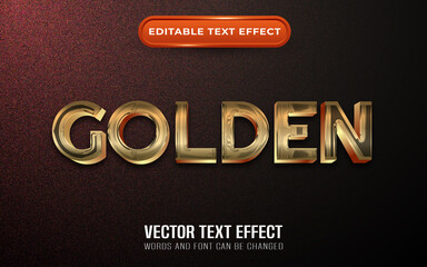 Golden editable text effect