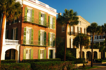 Naklejka premium Historic and stately Antebellum homes, including the Roper House, are a highlight of the wonderful architecture found n Charleston, South Carolina