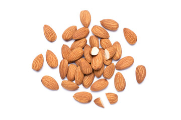 almonds isolated