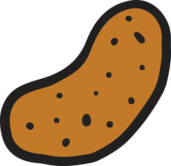 potato hand drawn icon
