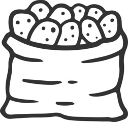 potato hand drawn icon