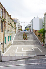 Obraz premium Termoli - Molise - The staircase and the small square where various folklore shows are held in the summer