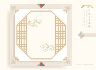 Korean new year background with traditional pattern.
