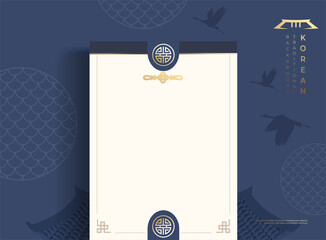 Korean new year background with traditional pattern.
